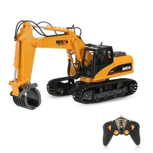 HUINA TOYS NO.1570 2.4G 16CH RC Excavator Timber Grab Crawler Truck